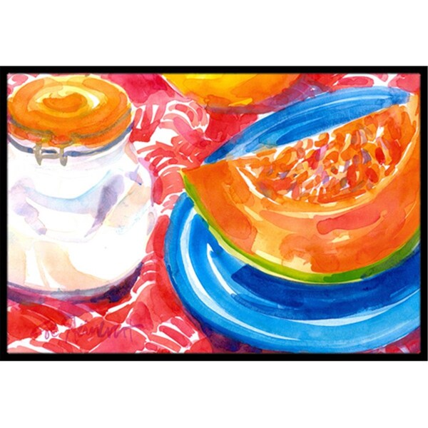 Carolines Treasures A Slice of Cantelope Indoor Or Outdoor Mat - 18 x 27 in. - 6036MAT