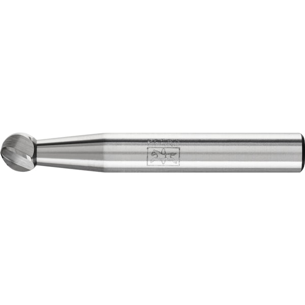 Pferd Carbide Bur - Ball Shape, ALU Cut - 1/4" x 3/16" x 1/4" Shank - SD-1 - 24545