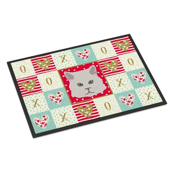 Carolines Treasures 18 x 27 in. Persian Traditional Cat Love Indoor or Outdoor Mat - CK5147MAT