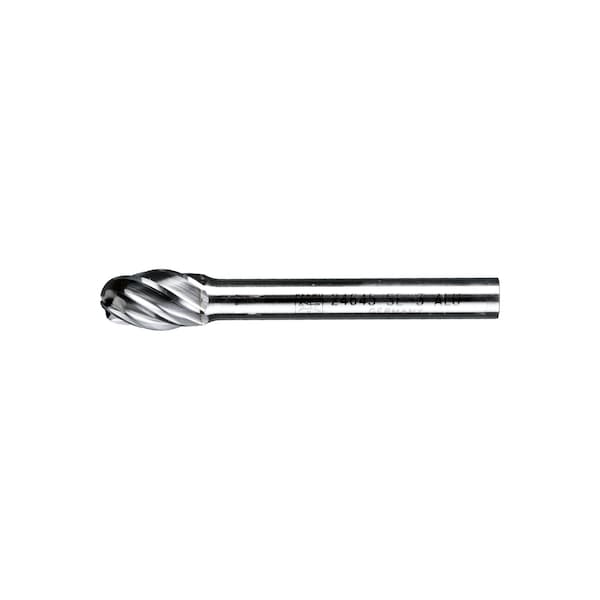 Pferd Carbide Bur - Oval Shape, ALU Cut - 3/8" x 5/8" x 1/4" Shank - SE-3 - 24645