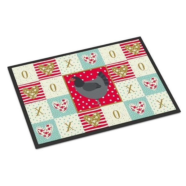 Carolines Treasures Carolines Treasures CK5262MAT 18 x 27 in. Jersey Giant Chicken Love Indoor or Outdoor Mat - CK5262MAT
