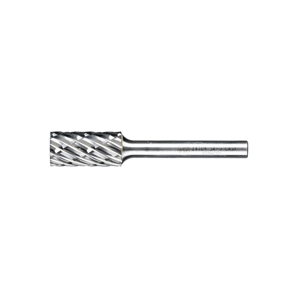 Pferd Carbide Bur - Cylind. (Plain End), CAST Cut - 1/2" x 1" x 1/4" Shank - SA-5 - 24109