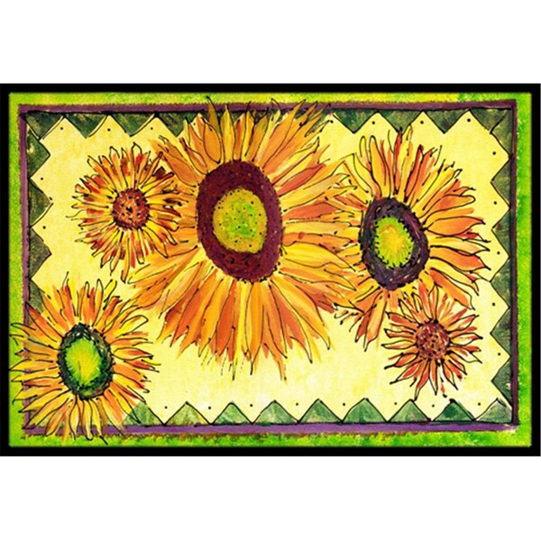 Beyondbasketball Flower - Sunflower Indoor Or Outdoor Mat - 18 x 27 in. - BE2549380