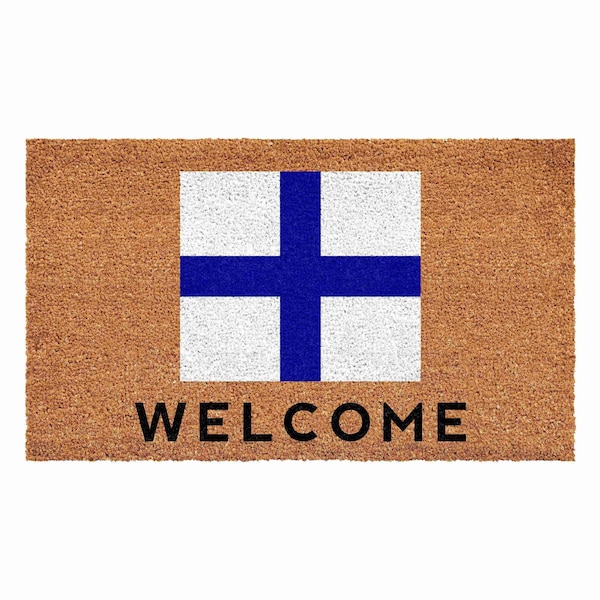 Calloway Mills Personalized Door Mat, Blue, White, Black, Natural, 17 in W x 29 in L - 108121729X