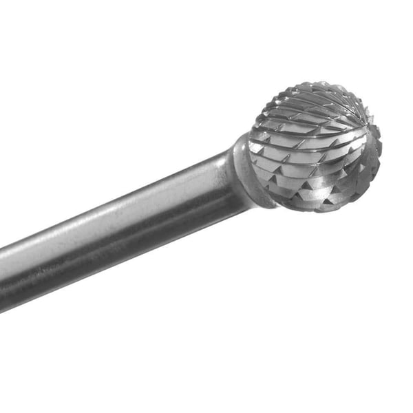 Champion Cutting Tool Ball Shaped Carbide Bur for Contour / Hole Deburring / Milling Unctd, 3/4in Cut Dia, 11/16in LOC - CHA USD7