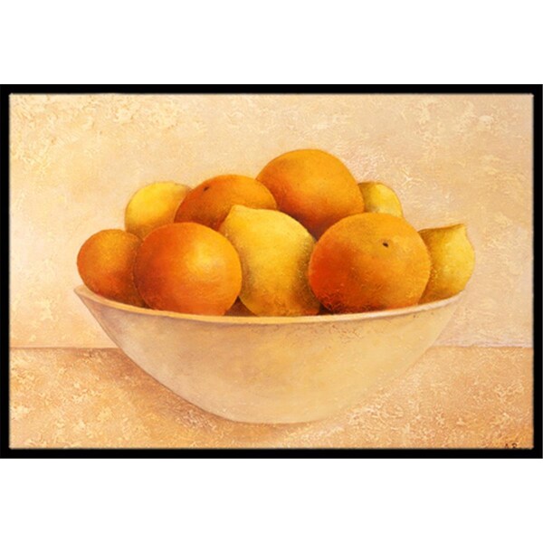 Jensendistributionservices Oranges & Lemons in a Bowl Indoor or Outdoor Mat, 24 x 36 - MI2088700