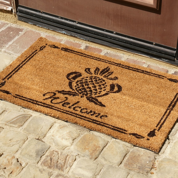Rubber-Cal "Coastal Decor Dooormat Kit" - 2 Beach Decor Doormats & 1 Shoe Scraper - 10-108-002