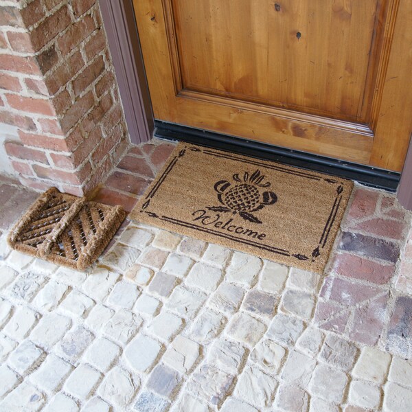 Rubber-Cal "Coastal Decor Dooormat Kit" - 2 Beach Decor Doormats & 1 Shoe Scraper - 10-108-002