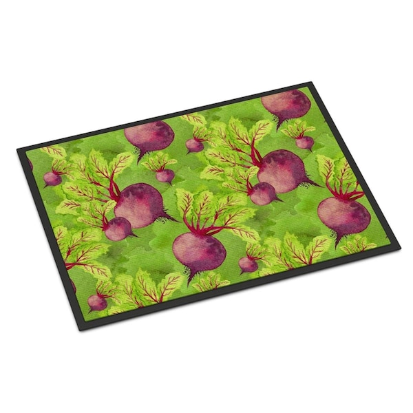 Carolines Treasures Watercolor Raddishes Indoor or Outdoor Mat, 24 x 36 in. - BB7574JMAT