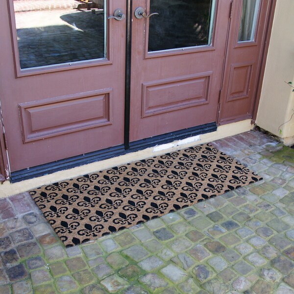 Rubber-Cal "Coir Double Wide Door Mats" - 2 Double Doormats - 24" x 57" - 10-108-016