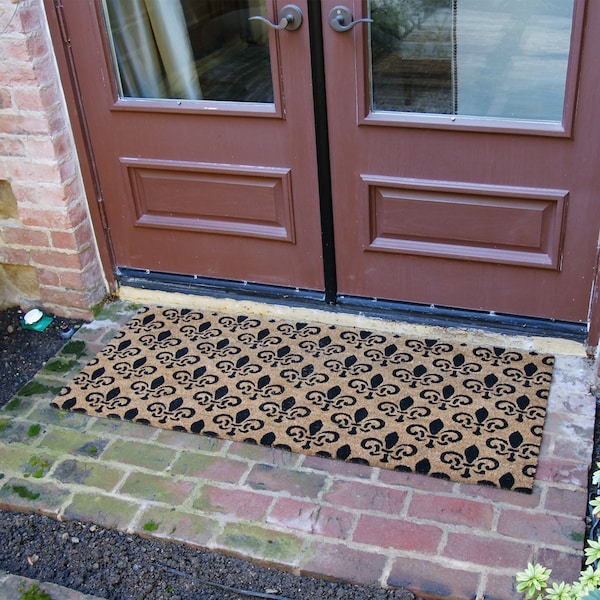 Rubber-Cal "Coir Double Wide Door Mats" - 2 Double Doormats - 24" x 57" - 10-108-016