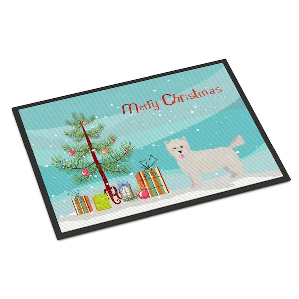 Carolines Treasures 18 x 27 in. Westiepoo No.2 Christmas Tree Indoor or Outdoor Mat - CK3879MAT