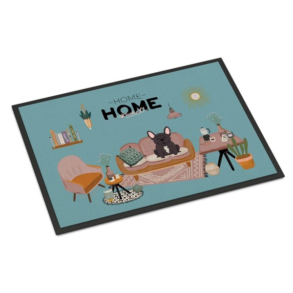 Carolines Treasures 24 x 36 in. Brindle French Bulldog Sweet Home Indoor or Outdoor Mat - CK7854JMAT