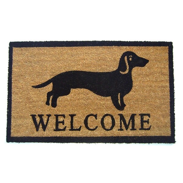 Geo Crafts Geo Crafts G302 DOG WEL 18 x 30 in. PVC Backed Dog Welcome Doormat - G302 DOG WEL