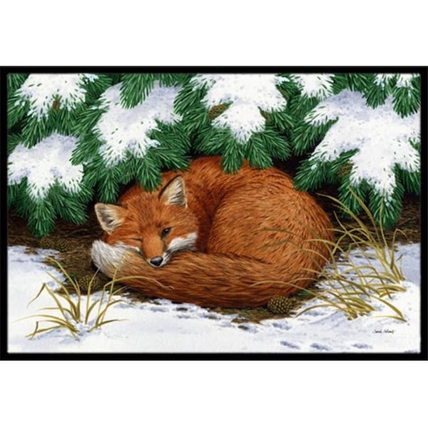 Carolines Treasures Carolines Treasures ASA2185MAT Naptime Fox Indoor or Outdoor Mat; 18 x 27 - ASA2185MAT