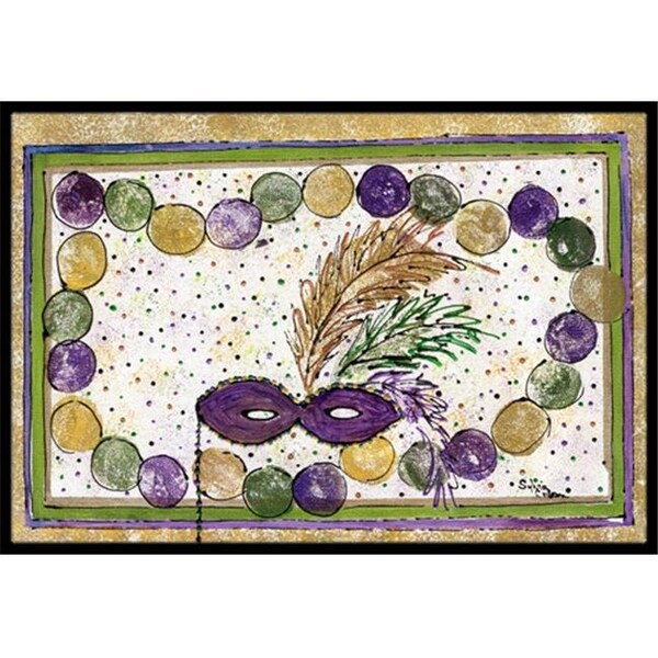 Carolines Treasures Carolines Treasures 8059MAT Mardi Gras Beads Indoor Or Outdoor Doormat - 18 x 27 in. - 8059MAT