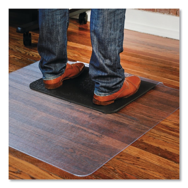 Es Robbins Antifatigue Mat, 53" L x 36" W, 0.13" Thickness, Clear/Black - 184612