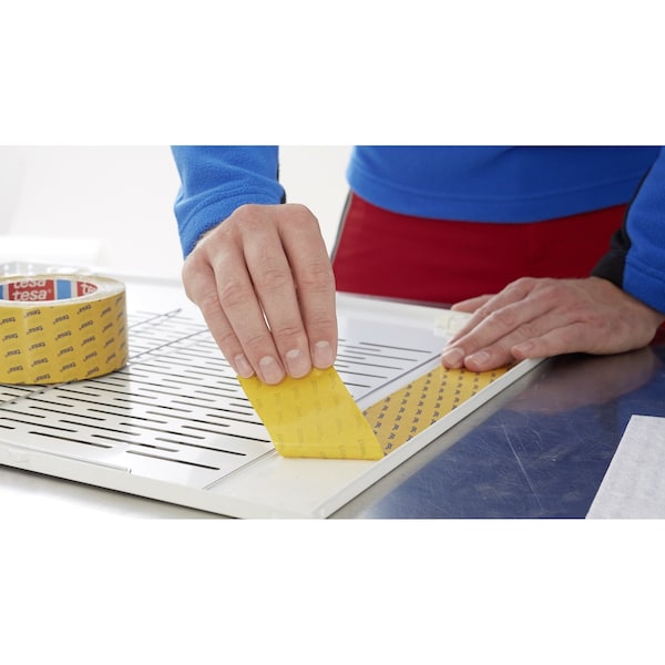 Tesa 51966 Double Sided PET Film Tape, 7.9 Mil, Transparent, 1in x 60yd - 51966-1-60