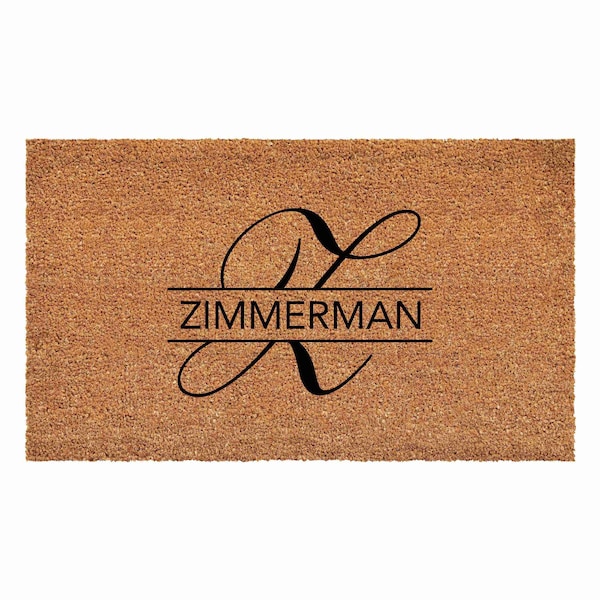 Calloway Mills Personalized Door Mat, Black, Natural, 24 in W x 36 in L - 111082436
