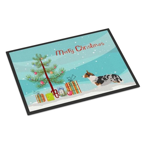 Carolines Treasures Carolines Treasures BB8475JMAT Welsh Corgi Cardigan Christmas Indoor or Outdoor Mat; 24 x 36 in. - BB8475JMAT