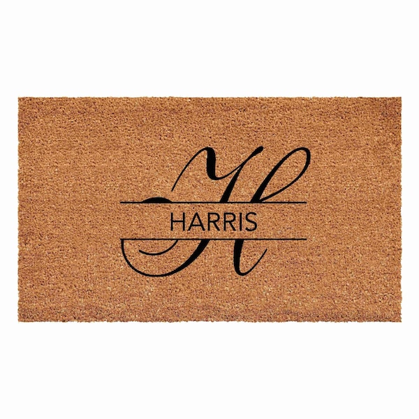 Calloway Mills Personalized Door Mat, Black, Natural, 17 in W x 29 in L - 110831729