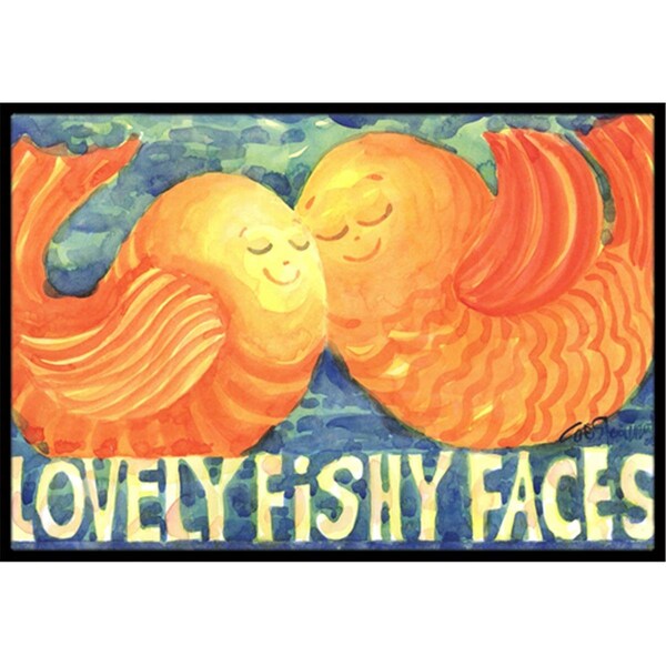 Carolines Treasures Fish - Kissing Fish Indoor Or Outdoor Mat - 18 x 27 in. - 6052MAT