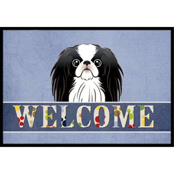Carolines Treasures Japanese Chin Welcome Indoor and Outdoor Mat- 18 x 27 in. - BB1416MAT
