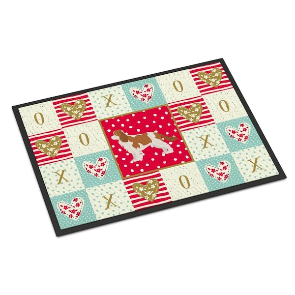 Carolines Treasures 18 x 27 in. Blenheim Cavalier Spaniel Love Indoor or Outdoor Mat - CK5818MAT