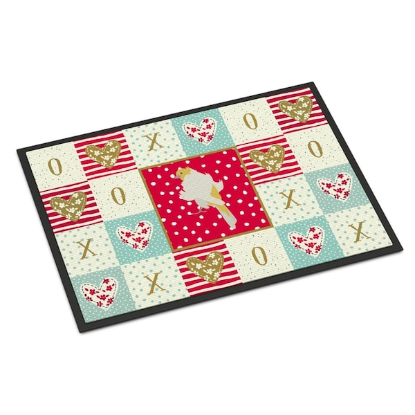 Carolines Treasures 18 x 27 in. Parisian Trumpeter Canary Love Indoor or Outdoor Mat - CK5507MAT