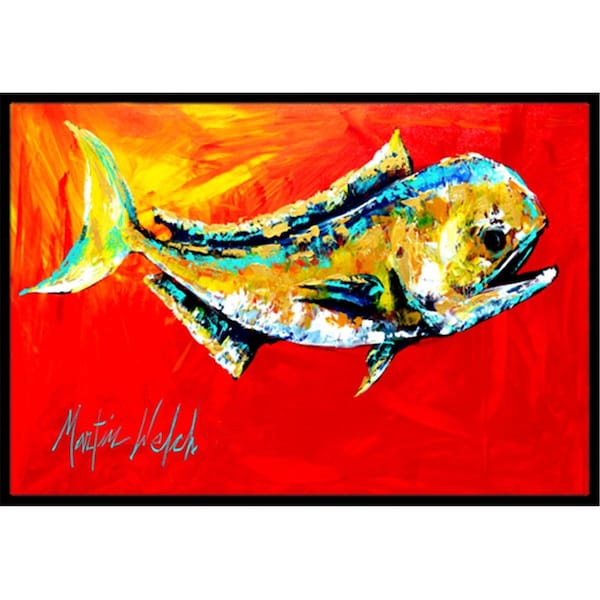 Carolines Treasures 18 x 27 In. Danny Dolphin Fish Indoor or Outdoor Mat - MW1156MAT