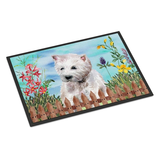 Carolines Treasures Westie Spring Indoor or Outdoor Mat - 24 x 36 in. - CK1263JMAT