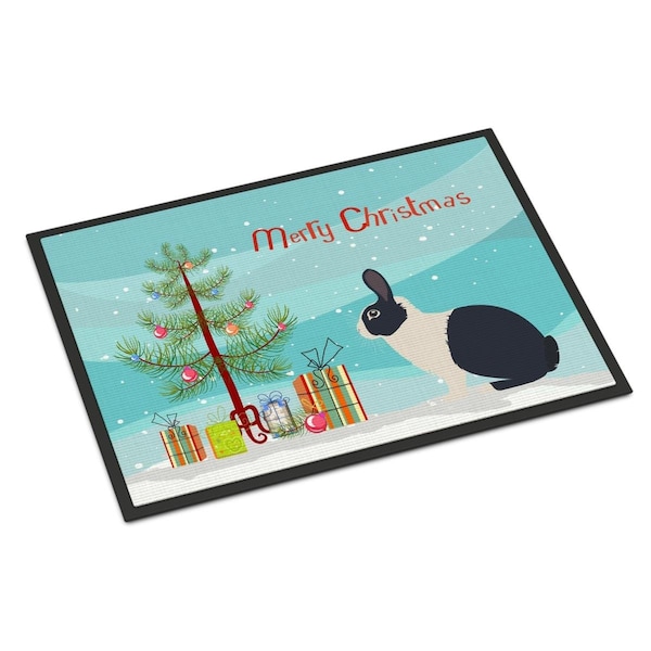 Carolines Treasures Dutch Rabbit Christmas Indoor or Outdoor Mat, 18 x 27 in. - BB9325MAT