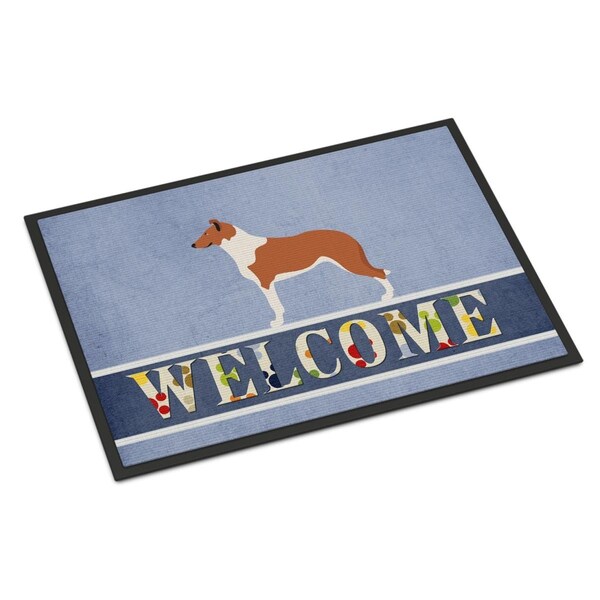 Carolines Treasures Smooth Collie Welcome Indoor or Outdoor Mat - 24 x 36 in. - BB8342JMAT