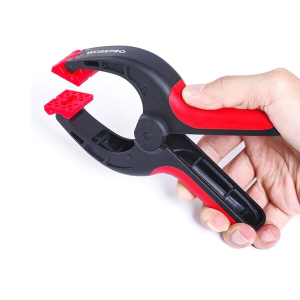 Prime-Line WORKPRO W032011 Nylon Spring Clamp, 2 in., Pivoting Jaw Nose, Ergonomic Single Pack - W032011
