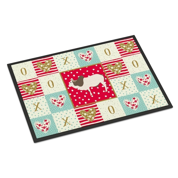 Carolines Treasures 24 x 36 in. Malvi Cow Love Indoor or Outdoor Mat - CK5257JMAT