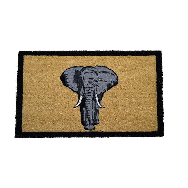 Dare2Decor 18 x 30 in. PVC Bleach Elephant Entry Way Doormat - DA1776055