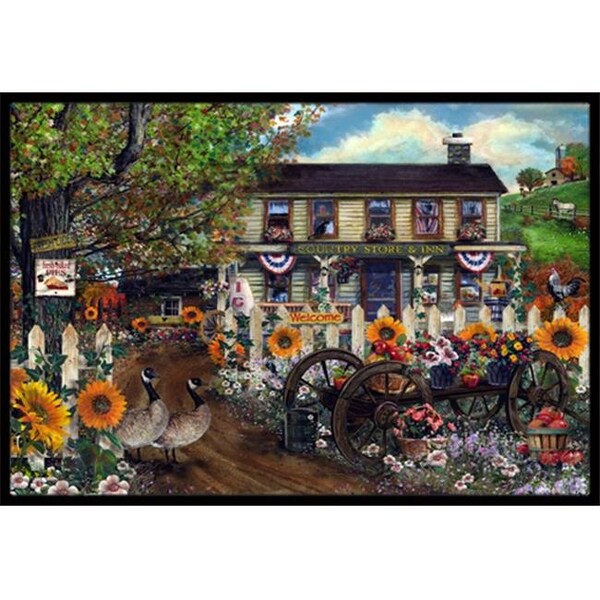 Carolines Treasures Carolines Treasures PTW2016JMAT Sunflowers And The Old Country Store Indoor & Outdoor Mat; 24 x 36 in. - PTW2016JMAT