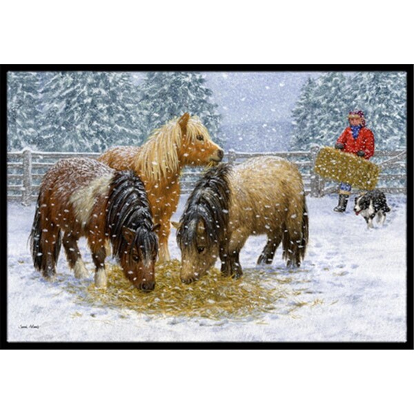 Carolines Treasures Shetland Ponies Indoor or Outdoor Mat- 18 x 27 - ASA2206MAT