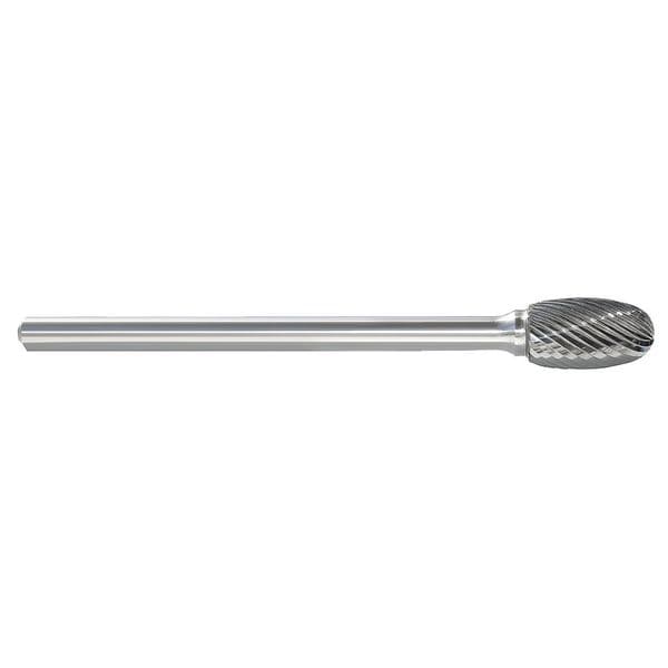 Zoro Select Carbide Bur, Oval, 3/8 In, 1/4 Shank - 310-002614