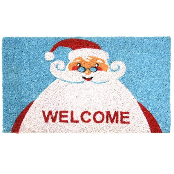 Rubber-Cal "Santa Claus is Back!" Christmas Doormat Holiday Doormats, 18 x 30-Inch - 10-106-056