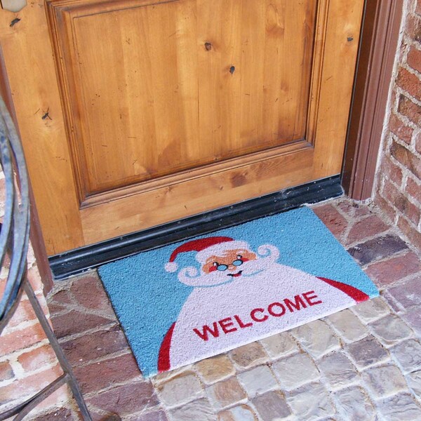 Rubber-Cal "Santa Claus is Back!" Christmas Doormat Holiday Doormats, 18 x 30-Inch - 10-106-056