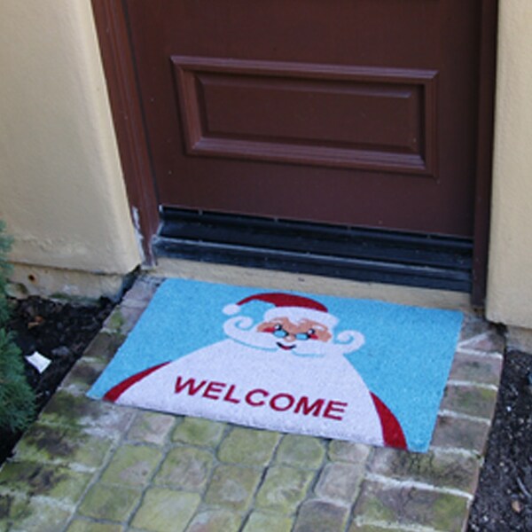 Rubber-Cal "Santa Claus is Back!" Christmas Doormat Holiday Doormats, 18 x 30-Inch - 10-106-056