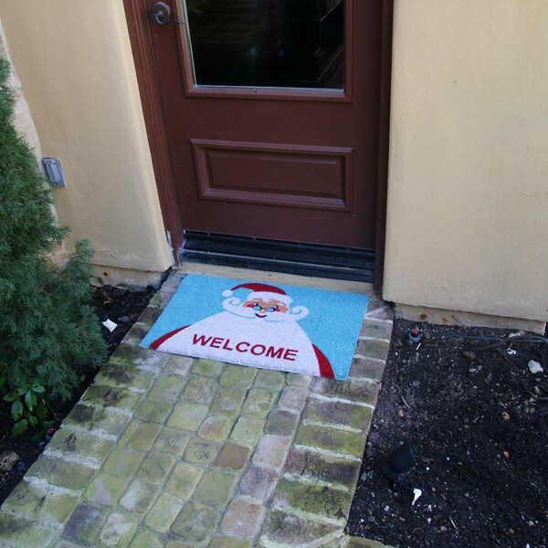 Rubber-Cal "Santa Claus is Back!" Christmas Doormat Holiday Doormats, 18 x 30-Inch - 10-106-056