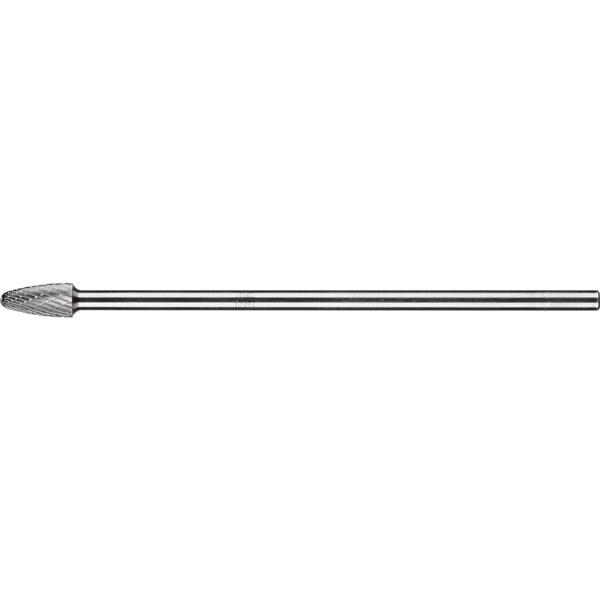 Pferd Carbide Bur - Tree Shape, DBL Cut - 3/8" x 3/4" x 1/4" Ext. Shank - SF-3L6 - 26052