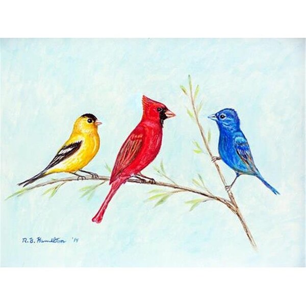 Betsy Drake Betsy Drake DM298 Three Birds Doormat 18 x 26 - DM298