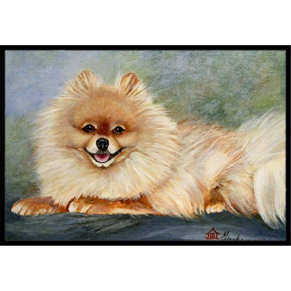 Carolines Treasures Pomeranian Full Body Indoor and Outdoor Mat- 24 x 36 in. - MH1055JMAT