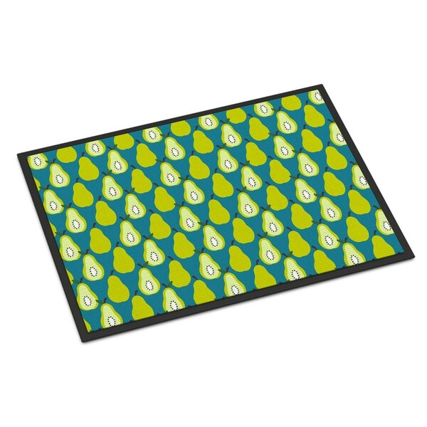 Carolines Treasures Pears on Green Indoor or Outdoor Mat, 18 x 27 in. - BB5138MAT
