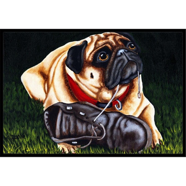 Carolines Treasures Cluster Buster the Pug Indoor or Outdoor Mat- 18 x 27 - AMB1382MAT