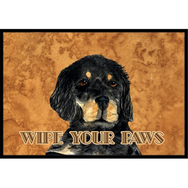Carolines Treasures 24 x 36 In. Gordon Setter Wipe Your Paws Indoor Or Outdoor Mat - SS4885JMAT