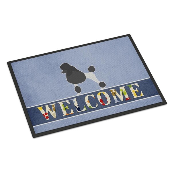 Carolines Treasures 18 x 27 in. Poodle Welcome Indoor or Outdoor Mat - BB5543MAT
